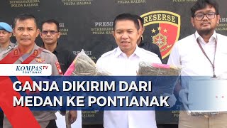 Pengiriman 9 Kg Ganja dari Medan ke Pontianak Digagalkan [upl. by Eniahs]