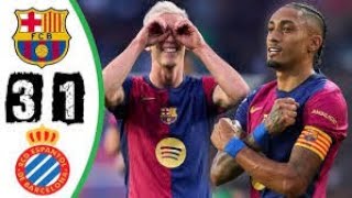 Barcelona VS Espanyol 31 🔥🫨 All Goals amp Highlights [upl. by Ramedlav481]