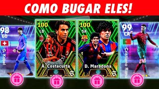 COMO BUGAR o Maradona Costacurta CR7 e o Kobel no efootball 2024 mobile [upl. by Ykvir]