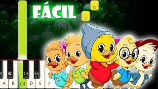 Cinco Patitos  Piano Tutorial FÁCIL  Cover  Karaoke [upl. by Tavie]