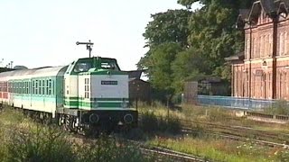 Zugverkehr in Aschersleben u Wegeleben mit ex DR V100 003 in grünweiss Dampflok 35 1097 u a [upl. by Resneps881]