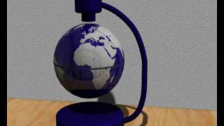 Anim8or animation Levitating globe floats away [upl. by Neih]