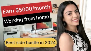 Best work from home side hustle in 2024  Earn 5000 per month [upl. by Blakeley437]