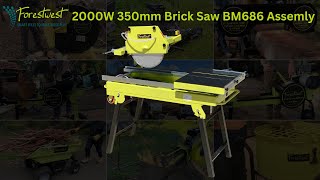 Forestwest 350mm 2000W Brick Saw Masonry Cutter BM686 Assembly [upl. by Anialem631]