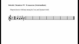 Melodic Dictation 9 Diatonic Moderate [upl. by Eirak]