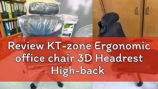 Review KTzone Ergonomic office chair 3D Headrest Highback Adjustable Latex Mesh Office Chair Comf [upl. by Allemat]