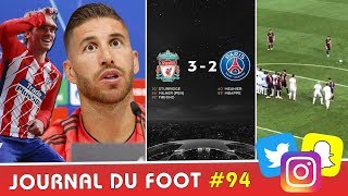 Triplé de MESSI RAMOS tacle GRIEZMANN le PSG tombe à LIVERPOOL [upl. by Llehsem]