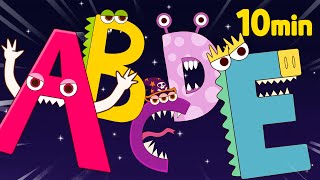 Monster alphabet letter A B C D E song compilation [upl. by Granny933]