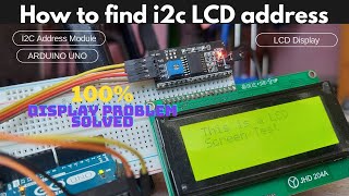 How to use I2C LCD with Arduino  Arduino 20x4 LCD I2C Tutorial How to find I2C LCD Display Address [upl. by Kaitlynn]