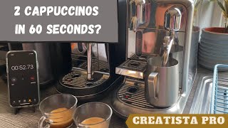 Nespresso Creatista Pro  Can you make 2 cappuccinos in 60 seconds  Nespresso Machine Reviews [upl. by Leahcym]