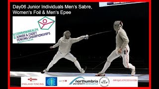 Day06 Commonwealth Junior amp Cadet Fencing Championships 2018  Piste Red [upl. by Einnaej4]