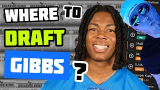 Where do you draft Jahmyr Gibbs now  Live Fantasy Draft [upl. by Sean]