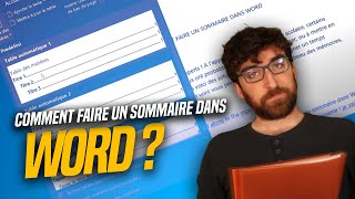 Comment faire un SOMMAIRE dans WORD  ✍️ [upl. by Curson]