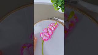 🥰embroidery ribbonembroiderytutorial ribbonembroiderydesign bordadoencinta sulampita sulaman [upl. by Stichter]