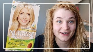 BOX DYE BLONDE  Garnier Nutrisse 1001 [upl. by Ettenaj]