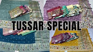 Banarasi Raw Tussar silk sarees💖 Shakuntalam Fabrics sareelove saree banarasisaree indianattire [upl. by Leahplar110]