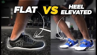 FLAT vs HEEL ELEVATED Shoes for Lifting  When amp Why Use Each [upl. by Ardehs]