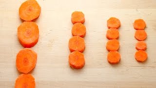 How to Cut Vegetable Rondelles  How to Cut Diagonal Slices [upl. by Acemaj568]