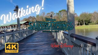 4k DISNEY WORLD SARATOGA SPRINGS RESORT WALKTHROUGH new travel shopping resort relaxing best [upl. by Aidole]