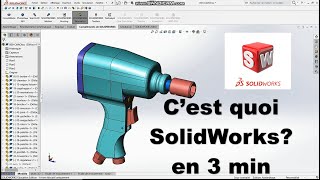 1 Cest quoi Solidworks  apprendre Solidworks en 3 minutes  tutoriel débutant [upl. by Nannaihr799]