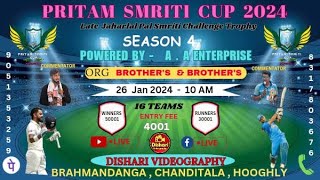 PRITAM SMRITI CUP 2024 LIVE Shorthand Cricket Tournament LINK1 [upl. by Ynnelg573]