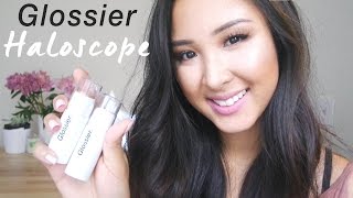 FIRST IMPRESSIONS Glossier Haloscope Dew Effect Highlighter  CampC [upl. by Fabrienne235]