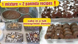 Messy mini donuts pang negosyo  cake in a tub  pinoy pang negosyo recipes [upl. by Hsekar981]