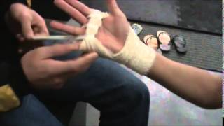 Bandage for professional mma glove [upl. by Fairley]