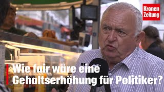 Das sagen die Österreicher Wie fair wäre eine Gehaltserhöhung für Politiker [upl. by Anaujik740]