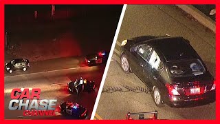 Full Police Chase Erratic driver stopped after CHP deploy spike strip  Car Chase Channel [upl. by Oecile624]