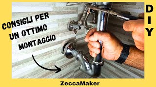 Come Montare il SIFONE del LAVABO TUTORIAL Idraulica FAI DA TE [upl. by Myke96]