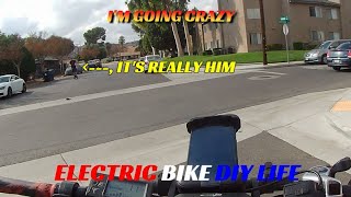 MODIFIED ELECTRIC BIKE RIDE bakerXderek SPOTTED ON HIS SCOOTER DISCOUNT IN DESCRIPTION MOTOVLOG [upl. by Iaverne]