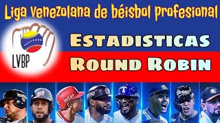 LVBP ⚾ ESTADÍSTICAS ROUND ROBIN LIGA VENEZOLANA DE BÉISBOL  TIBURONES FINALISTA  LÍDERES DE BATEO [upl. by Ollehcram]