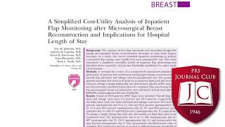 Cost of Inpatient Free Flap MonitoringPRSJournalClub Podcast October 2019 [upl. by Nalon]