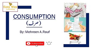 Definition of Consumption in Urdu  What is consumption  Economics [upl. by Noxas617]