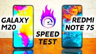 UNBELIEVABLE Redmi Note 7S vs Samsung M20 Speed Test [upl. by Gaultiero]