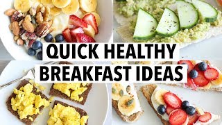 5 QUICK HEALTHY BREAKFASTS FOR WEEKDAYS  less than 5 min easy recipe ideas [upl. by Kilar]