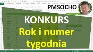 excel766  Konkurs  Wyznacz numer tygodnia i rok [upl. by Quintus]