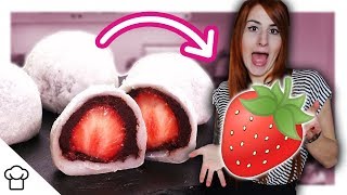 Japanische Mochis mit Erdbeeren  LETS TRY 🍓 [upl. by Marius]