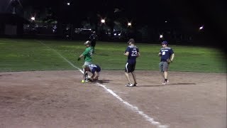 The Crew vs Murphys Townhouse Cafe  Coed Softball League Playoff Game  August 09 2017 [upl. by Nart]