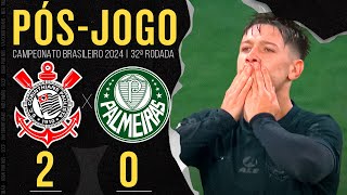 CORINTHIANS 2X0 PALMEIRAS 🔴 AO VIVO  PÓSJOGO COLETIVA E ZONA MISTA  CAMPEONATO BRASILEIRO 2024 [upl. by Valenta46]