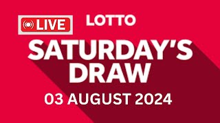 The National Lottery Lotto Draw Live Results from Saturday 03 August 2024  lotto live [upl. by Lashond664]