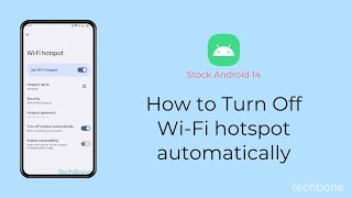 How to Turn Off WiFi hotspot automatically Android 14 [upl. by Akcinahs]