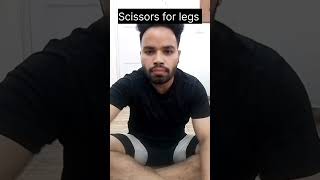 Scissors exercise for legs 🔥🇮🇳scissors yoga workoutathome fitness desi viral gymshorts [upl. by Attennot440]