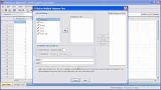 25 Multiple Response Define Variable Set PASW SPSS Statistics v17 video [upl. by Irakab]