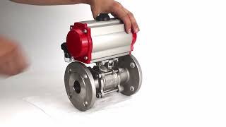 Review of Ball Valve Elephant BV3131P3pcFPFH with Pneumatic Actuator [upl. by Campy]