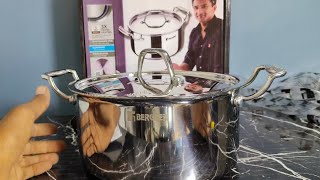 Bergner Argent Triply casserole with steel Lid Unboxing and review videobergner unboxing triply [upl. by Newmann995]