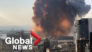 Beirut explosion Video shows new angle of the massive blast [upl. by Caroline]