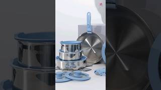 Deluxe Stainless Steel Cookware Set With Removable Handle [upl. by Nevai]