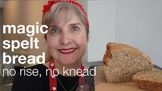 Vegan Magic Spelt Bread no rise no knead ready to eat in 90 minutes [upl. by Thais]